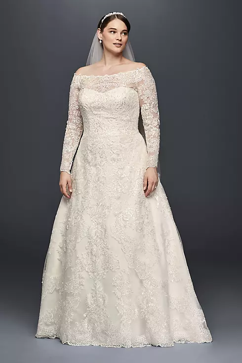 As-Is Plus Size Lace A-Line Wedding Dress Image 1
