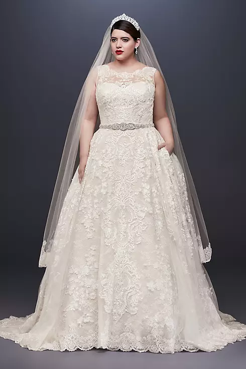 As - Is Lace Plus Size Wedding Dress Image 1