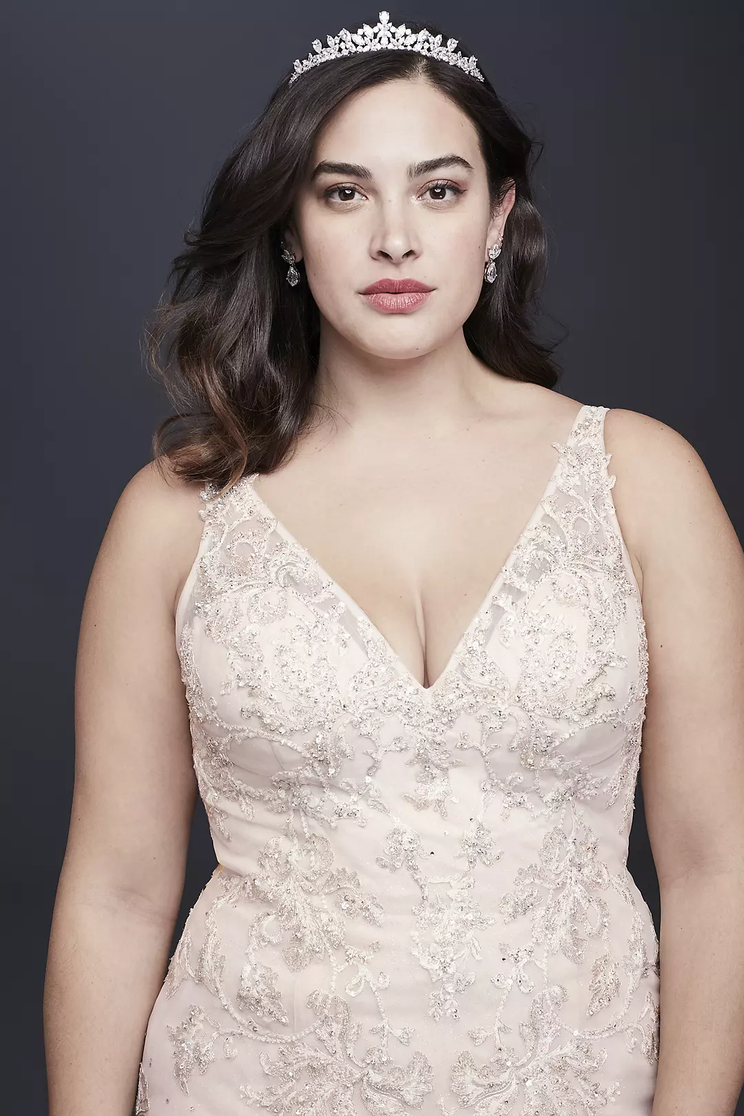 As Is Mermaid Floral Lace Plus Size Wedding Dress Image 3