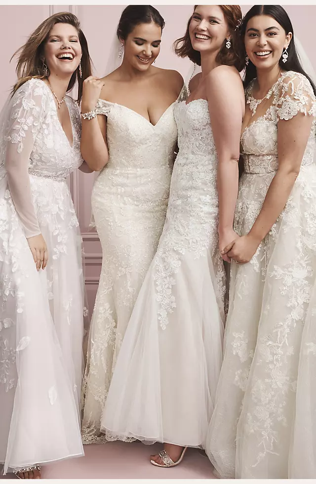 As Is Cap Sleeve Lace Plus Size Wedding Dress Image 7