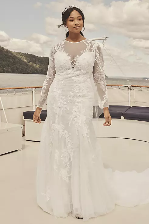 As Is Beaded Floral Plus Size  Wedding Dress Image 7