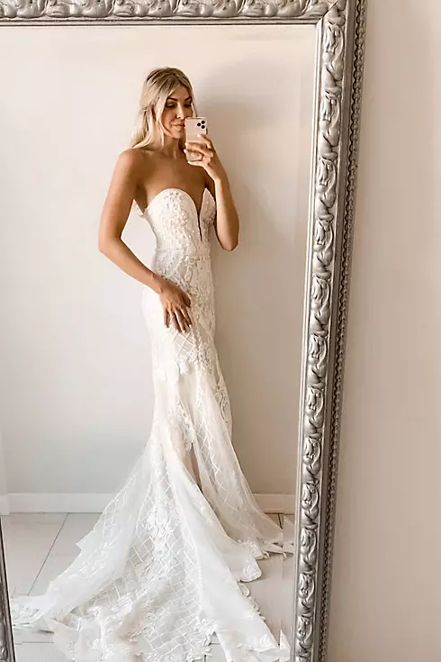 As Is Lace Mermaid Tall Plus Wedding Dress Image 12