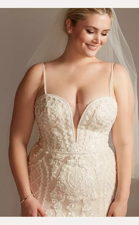 As Is Lace Mermaid Plus Size Wedding Dress Image 5