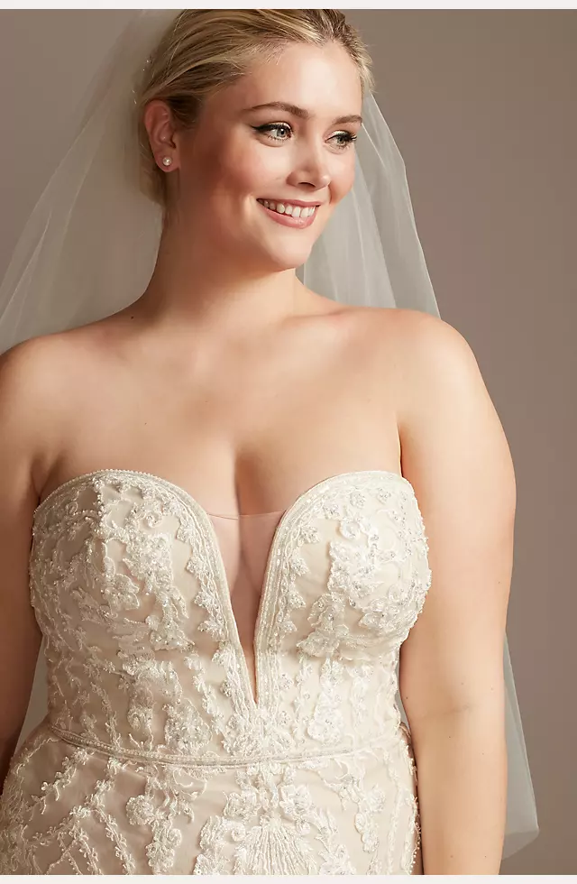 As Is Lace Mermaid Plus Size Wedding Dress Image 4
