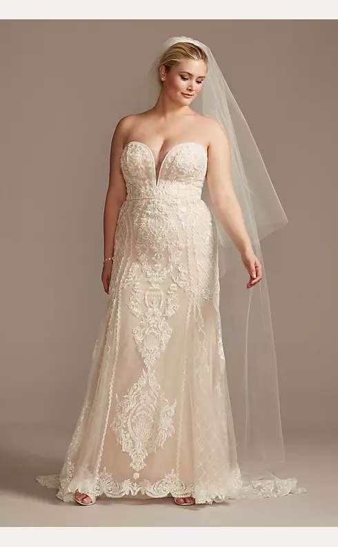 As Is Lace Mermaid Plus Size Wedding Dress Image 1