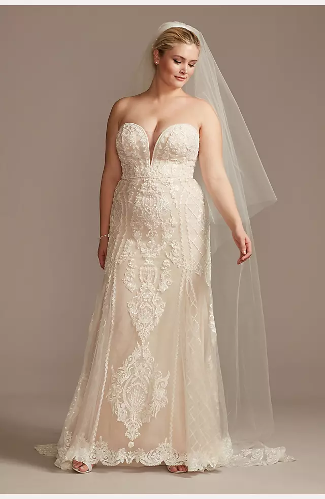 As Is Lace Mermaid Plus Size Wedding Dress Image