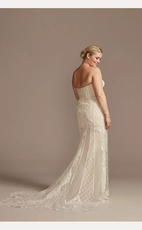 As Is Lace Mermaid Plus Size Wedding Dress Image 3