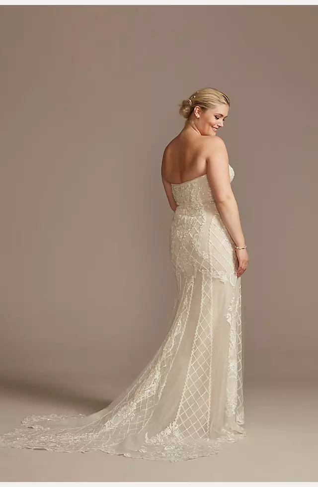 As Is Lace Mermaid Plus Size Wedding Dress Image 3