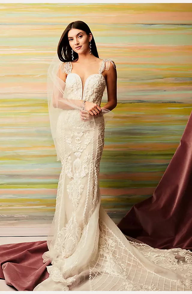 As Is Lace Mermaid Plus Size Wedding Dress Image 7