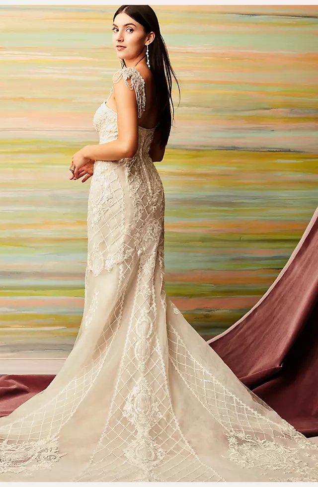 As Is Lace Mermaid Plus Size Wedding Dress Image 8