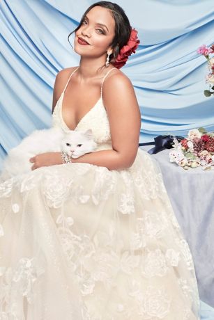 sachin and babi light blue dress Modeca curvy wedding dresses for confident brides main image 0
