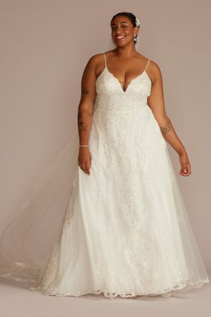 Spaghetti Strap Tulle Wedding Dress