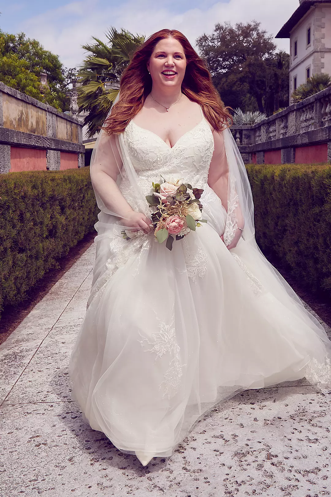 As Is Floral Drop Waist Bodice Wedding Dress | David's Bridal As Is Floral Drop Waist Bodice Wedding Dress | David's Bridal