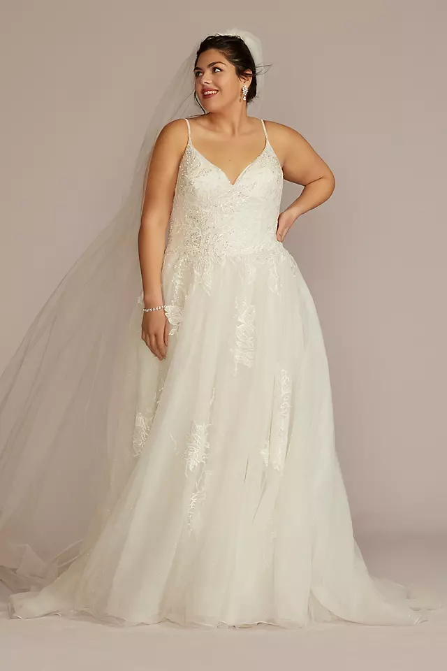 As Is Floral Drop Waist Bodice Wedding Dress | David's Bridal As Is Floral Drop Waist Bodice Wedding Dress | David's Bridal