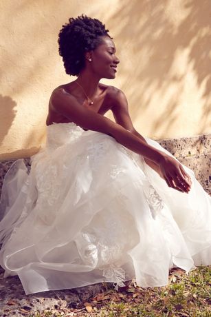 Tiered Floral Tall Plus Ball Gown Wedding Dress | David's Bridal