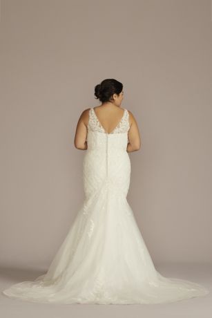 MultiLace Tank VNeck Mermaid Wedding Dress David's Bridal