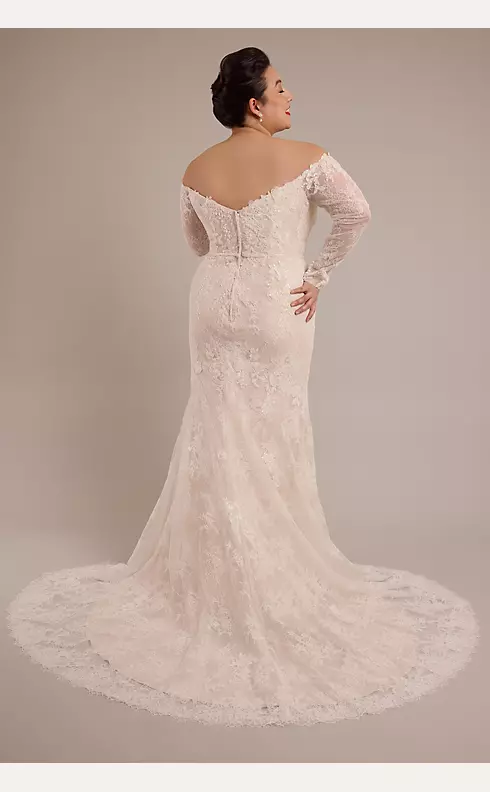 Long Sleeve Lace Mermaid Wedding Dress Image 2