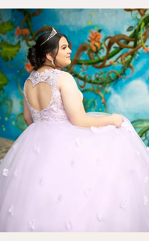 3-Piece Convertible Quince Dress with Heart Back Image 8