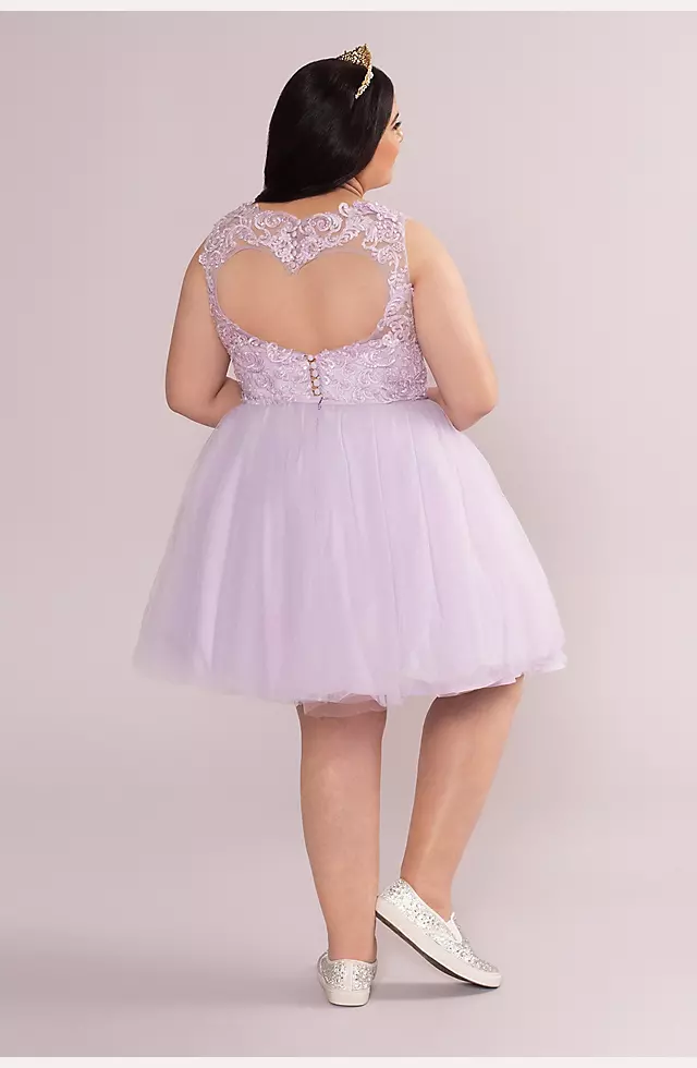 3-Piece Convertible Quince Dress with Heart Back Image 5
