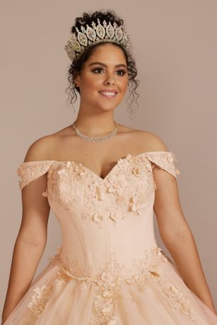 two piece champagne quince dress