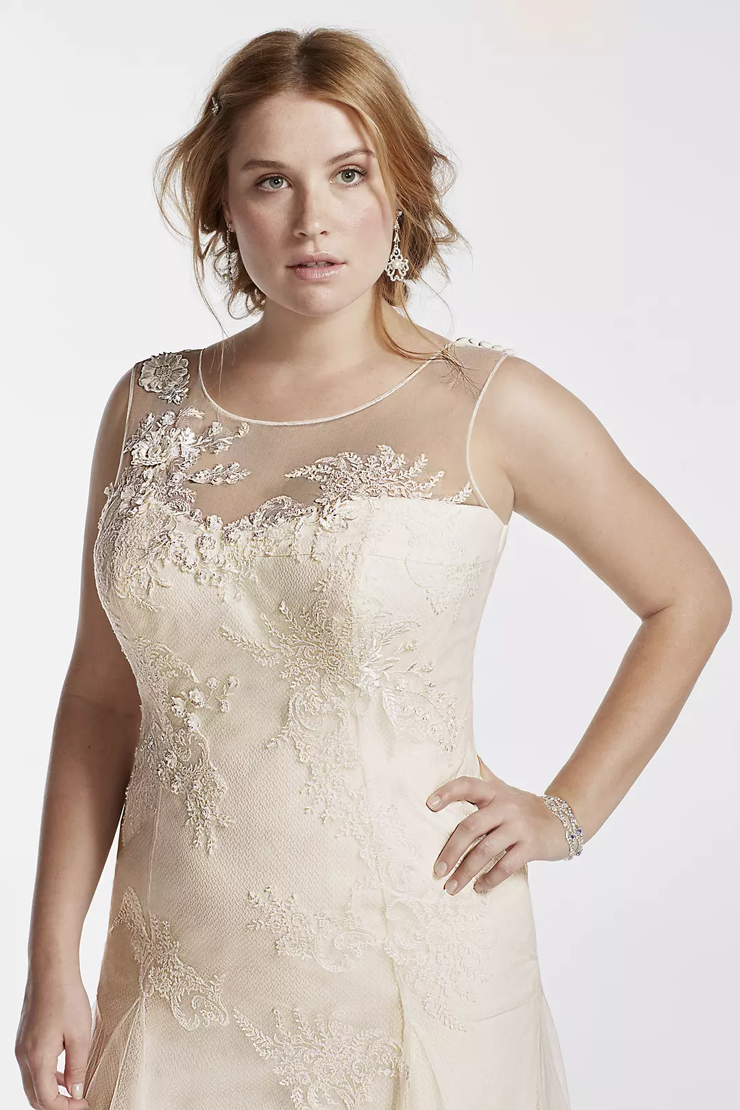As-Is Melissa Sweet Tank Plus Size Wedding Dress Image 3