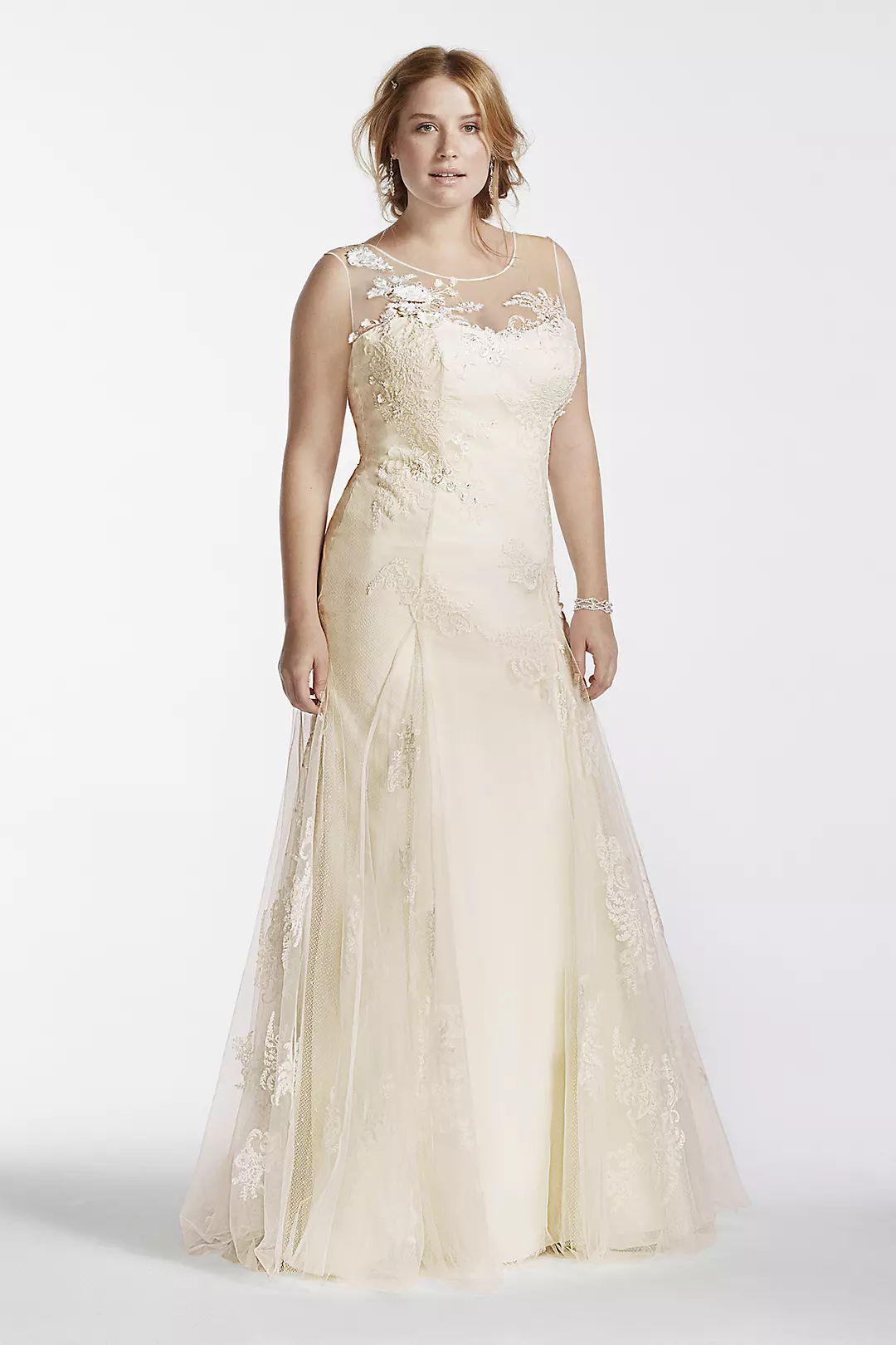 As-Is Melissa Sweet Tank Plus Size Wedding Dress Image