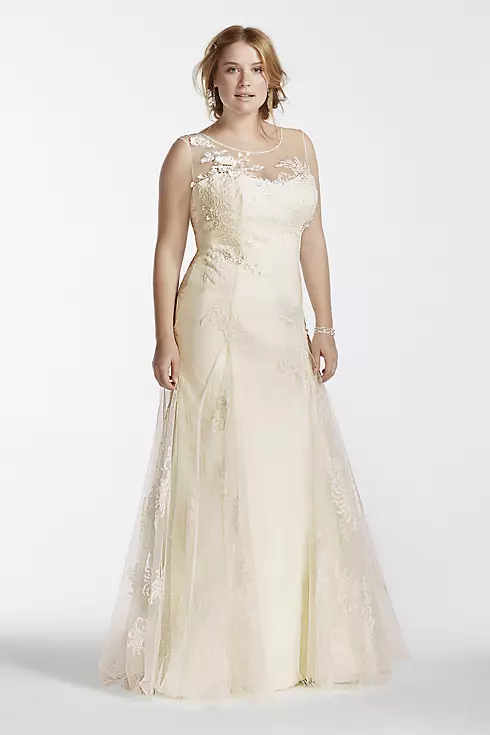 As-Is Melissa Sweet Tank Plus Size Wedding Dress Image 1