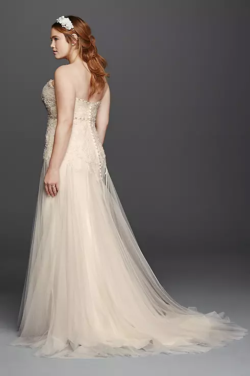 Melissa Sweet Strapless Tulle Sheath Wedding Dress Image 2