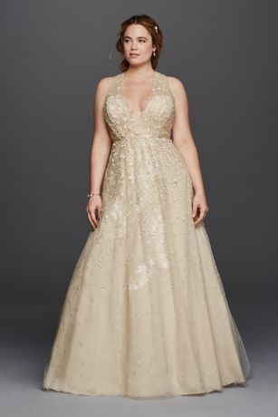 Image of wedding dress gold