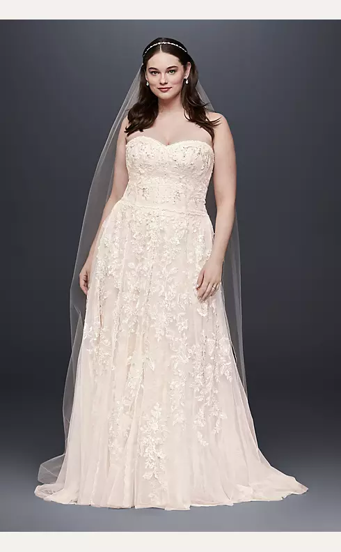 Melissa Sweet  Lace A-Line Wedding Dress Image 1