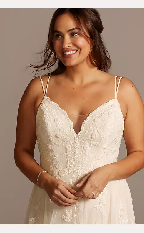 A-Line Wedding Dress with Double Straps Image 3