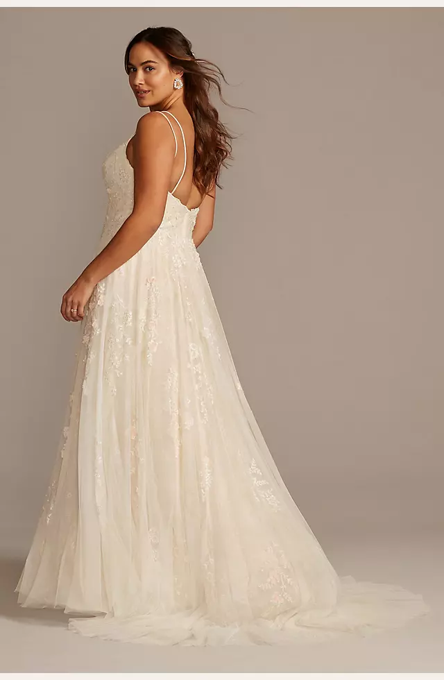 A-Line Wedding Dress with Double Straps Image 2