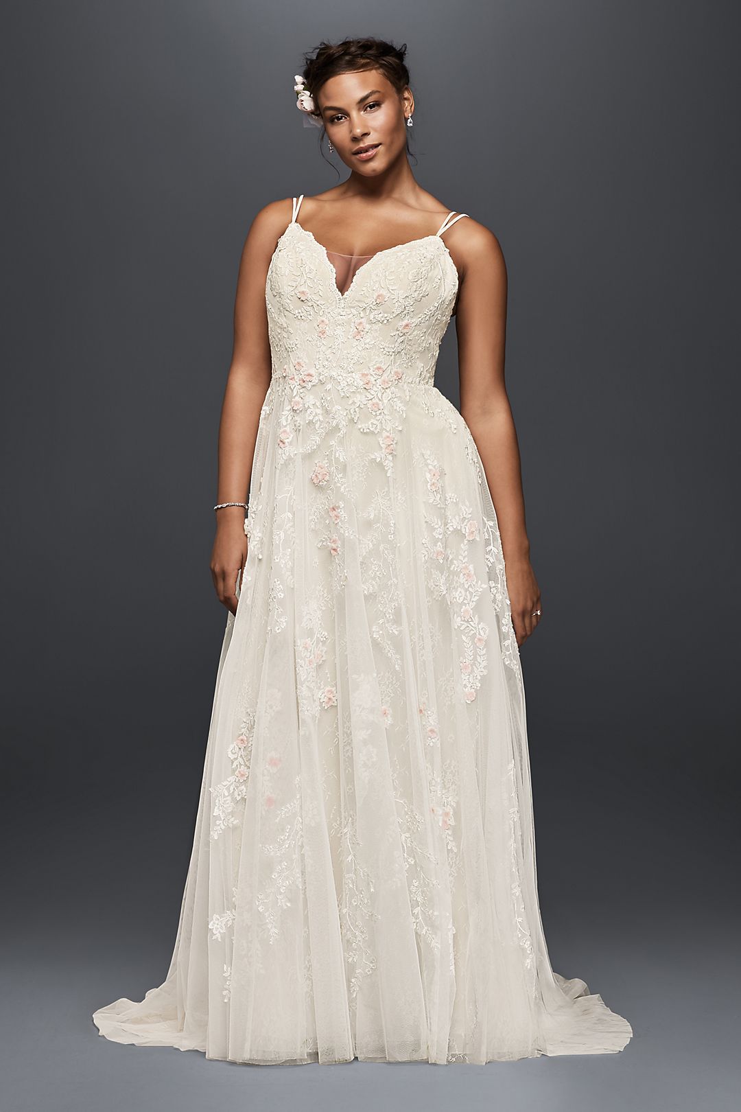As-Is Scalloped A-Line Plus Size Wedding Dress | David's