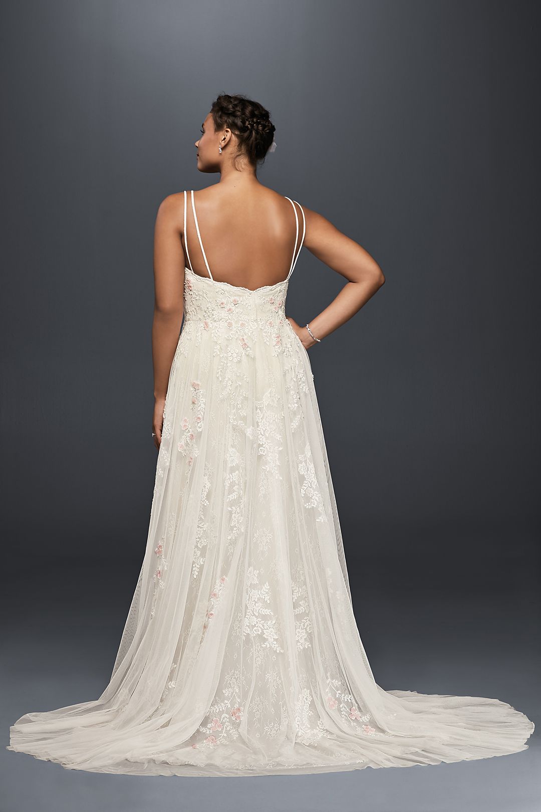 As-Is Scalloped A-Line Plus Size Wedding Dress Image 4