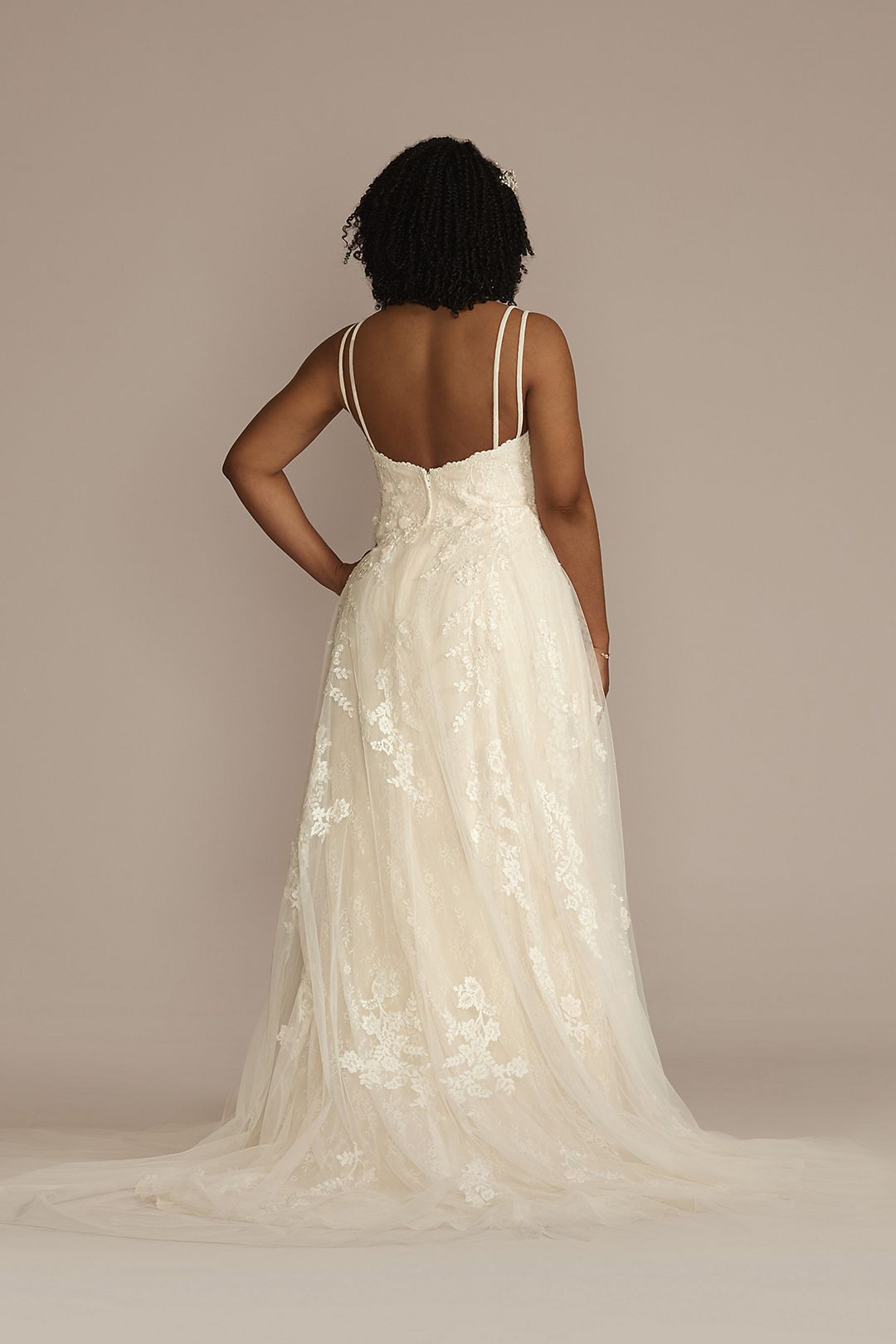 A-Line Wedding Dress with Double Straps Image 4