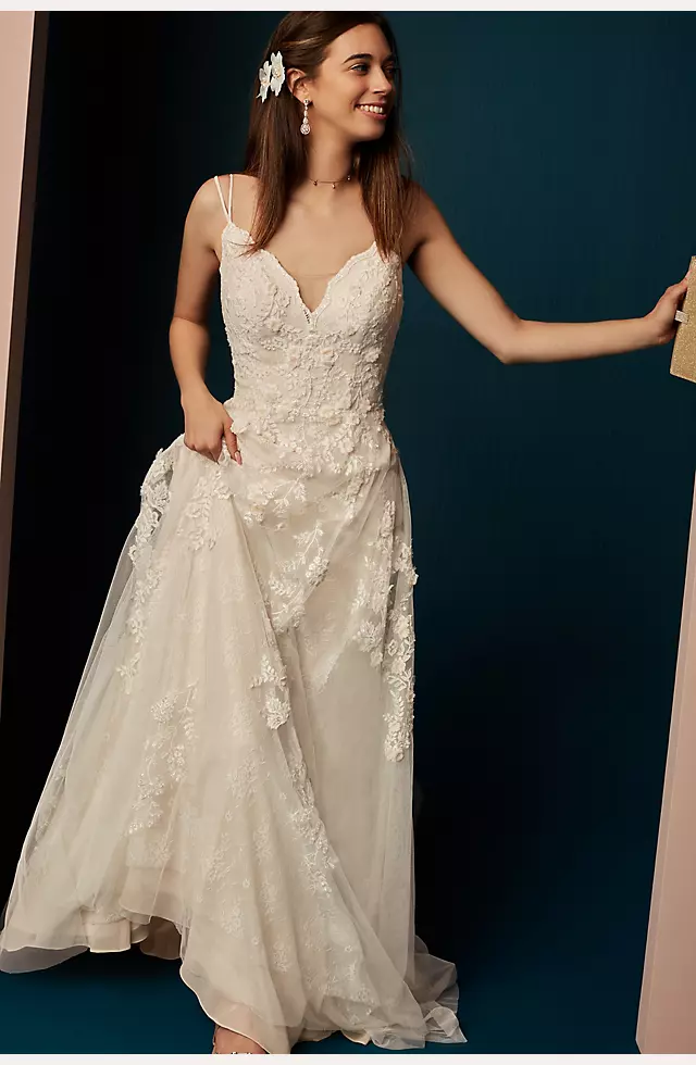 A-Line Wedding Dress with Double Straps Image 5