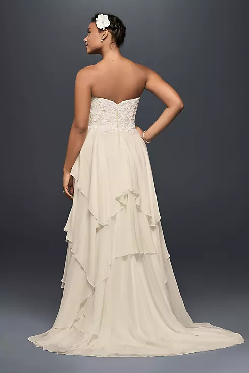 Tiered Chiffon A-Line Wedding Dress Image 2