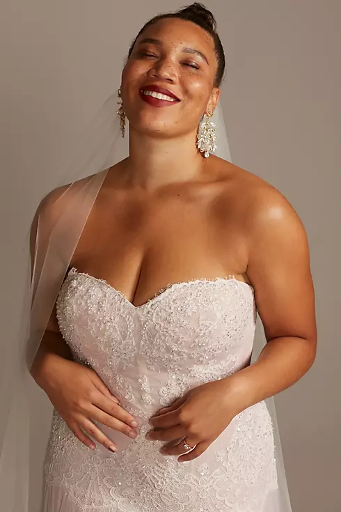 As Is Banded Lace Plus Size Wedding Dress Image 3