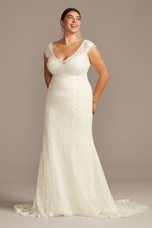 hand beaded wedding dresses Classic And Elegant Pearl Beaded A line Train Wedding Dress With Sheer Sleeves 38