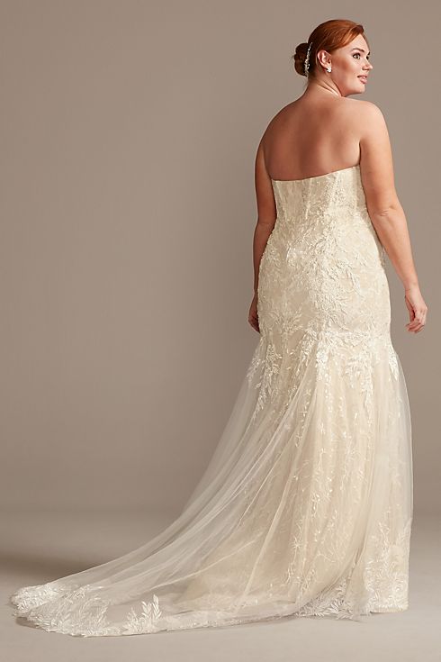 Embellished Lace Corset Bodice Wedding Dress Image 4