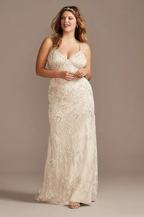 As Is Sequin Plus Size Lace Wedding Dress Image 1