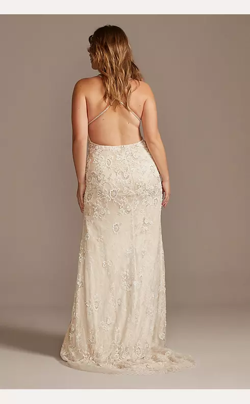 As Is Sequin Plus Size Lace Wedding Dress Image 2