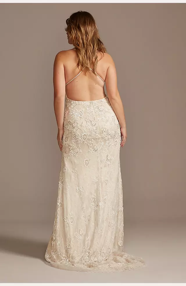 As Is Sequin Plus Size Lace Wedding Dress Image 2