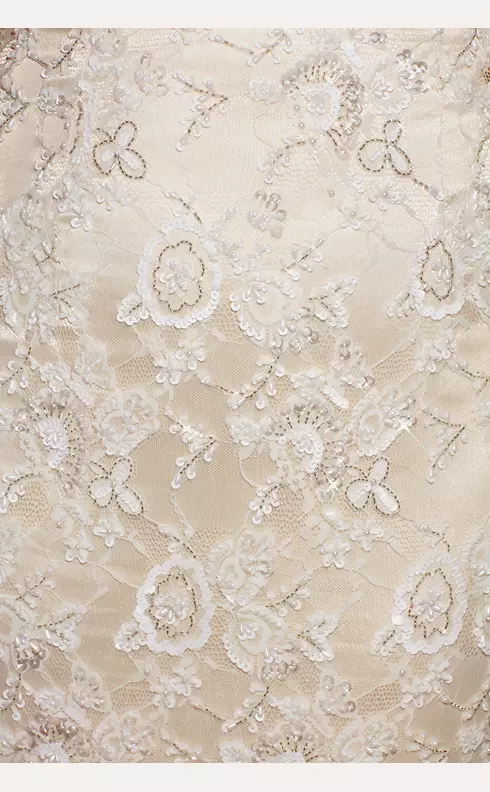Spaghetti Strap Sequin Applique Lace Wedding Dress | David's Bridal