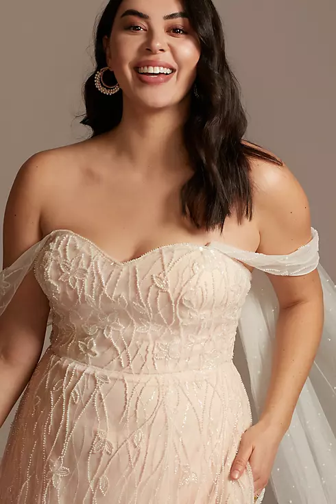 As Is Removable Sleeves Plus Size Wedding Dress Image 5