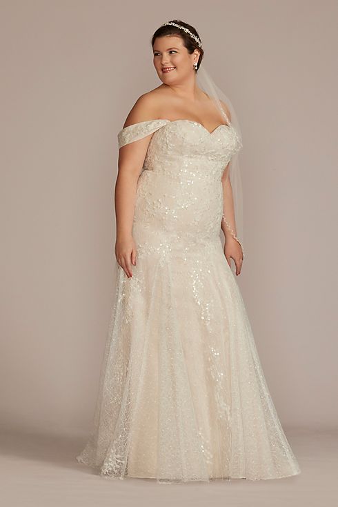 Detachable Sleeve Lace Mermaid Wedding Dress Image 7