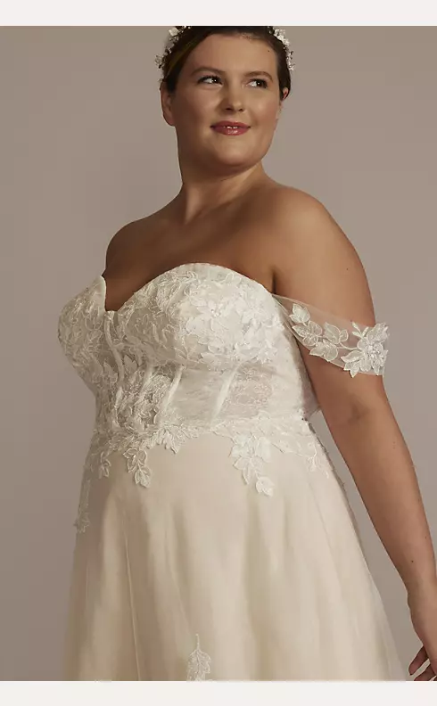 Removable Sleeve Corset Wedding Dress Image 5