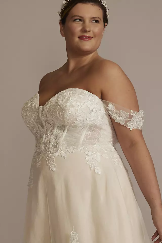 Removable Sleeve Corset Wedding Dress Image 5