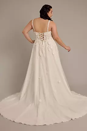 Tulle Sweetheart Wedding Dress with 3D Flowers | David's Bridal Tulle Sweetheart Wedding Dress with 3D Flowers | David's Bridal