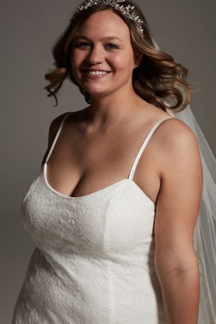 White by Vera Wang Sequin Lace Slip Dress | David's Bridal